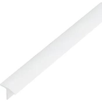 Stavební profil T profil, plast bílý, 25x18x2mm, 2,6m
