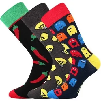 Pánské ponožky WOODOO barevné ponožky Lonka - PAPRIKA (Lonka ponožky Woodoo mix I)