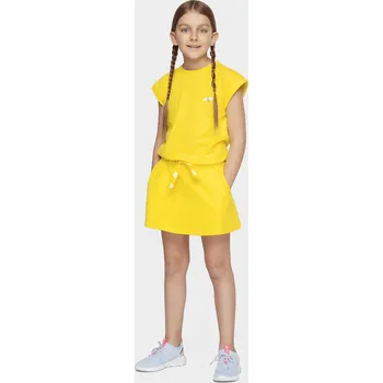 Dívčí šaty 4F HJL21-JSUDD001A YELLOW Šaty EU 164