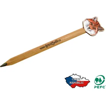 Dřevěná hračka Lesní svět Zvířecí tužka Liška (Dřevěná grafitová tužka na kreslení od českého výrobce Lesní svět s motivem Lišky. Vyrobeno z ekologicky certifikovaného dřeva PEFC. Rozměr tužky: 1 cm (š) x 17,5 cm (d). )