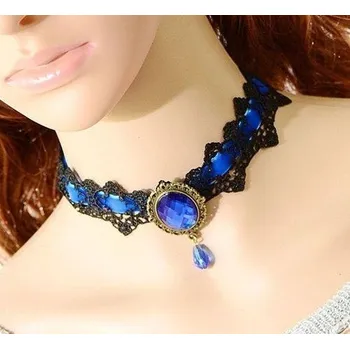 Náhrdelník Gothic Retro Tribal náhrdelník barevný - Modrá