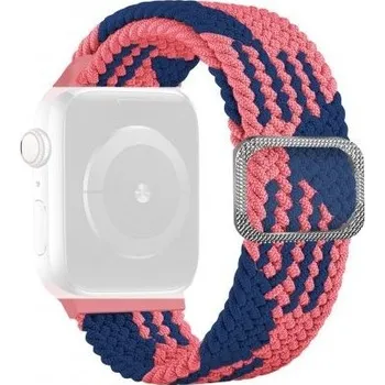 Řemínek na hodinky Řemínek s copánkovým vzorem pro Apple Watch 42mm / 41mm / 40mm / 38mm - modrorůžový