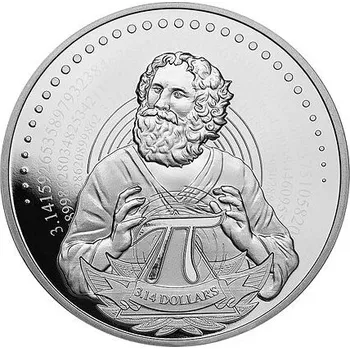 Stříbrná mince 1 OZ Číslo Pí (Matematická konstanta) 2021