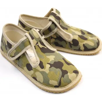 Dětská móda Beda Barefoot papuče Army EUR 26