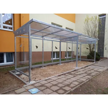 Přístřešek na auto Přístřešek na kola - Komůrkový polykarbonát, 8m