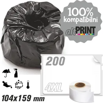 Samolepící etiketa Štítky AltPrint[Dymo] LW Durable - odolné, 104x159, 200ks (4XL)