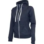 Dámská mikina na zip a kapucí modrá navy L