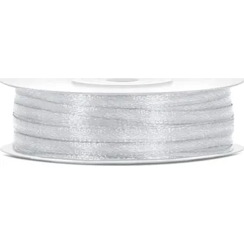 Stuha Saténová stuha, stříbrná, 3mm/50m