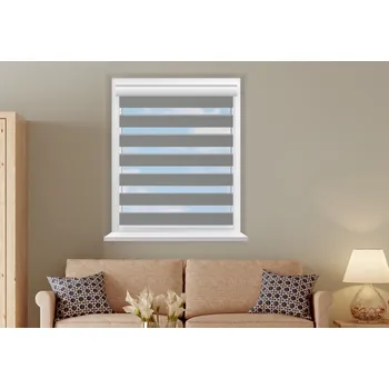 Roleta Rolux Vnitřní látková roleta den a noc Světle šedá (BH3405), 600 mm, 1500 mm