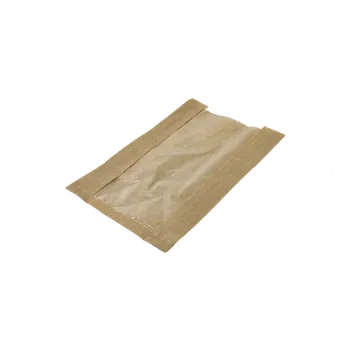 Sáček na potraviny EcoPack Papírový sáček 26+5x40 cm hnědý s okénkem na chleba krt/1000 ks