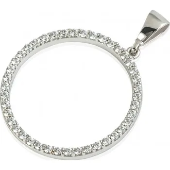 Přívěsek Minimalistický zlatý přívěsek Kania se zirkony Materiál šperku: Bílé zlato