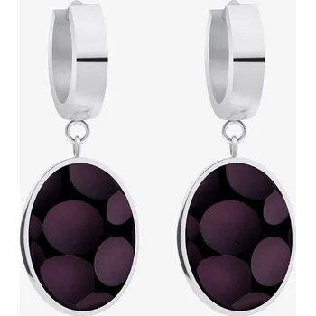 Náušnice Preciosa ocelové náušnice Delicia, český křišťál, černé