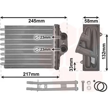 Výměník tepla Výměník tepla, vnitřní vytápění VAN WEZEL 17006304