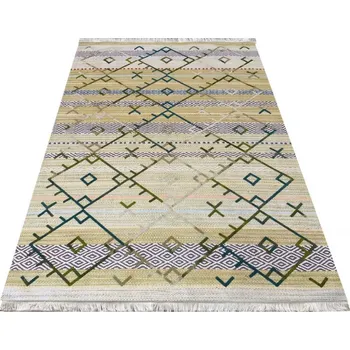 Koberec Vzorovaný skandinávský koberec zelené barvy Šířka: 120 cm | Délka: 180 cm