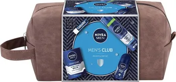 Kosmetická sada Nivea Men's Club Protect & Care dárková sada v hnědé kosmetické tašce