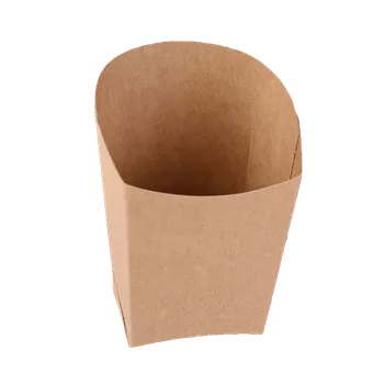 Jednorázové nádobí EcoPack Papírová kapsa EKO na hranolky 52x40x100 mm kraft bal/50 ks