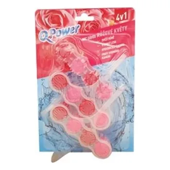 WC čistič Q Power WC závěs (3ks/bli) růžové květy