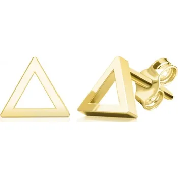 Náušnice Couple, Minimalistické náušnice IDOL Triangle ve žlutém zlatě, 585-14-3-1811.0Z00.0.00.000.02