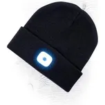 Zimní čepice s LED svítilnou černá