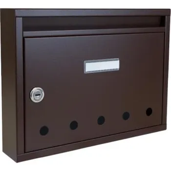 Poštovní schránka DOLS E-01 BASIC/K RAL8017 - poštovní schránka s otvory, do bytových a panelových domů, hnědá