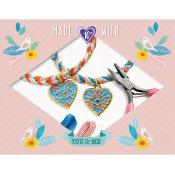 Dětské navlékací korálky DJECO Me&You Náramky přátelství Přátelství a srdce DJ00019