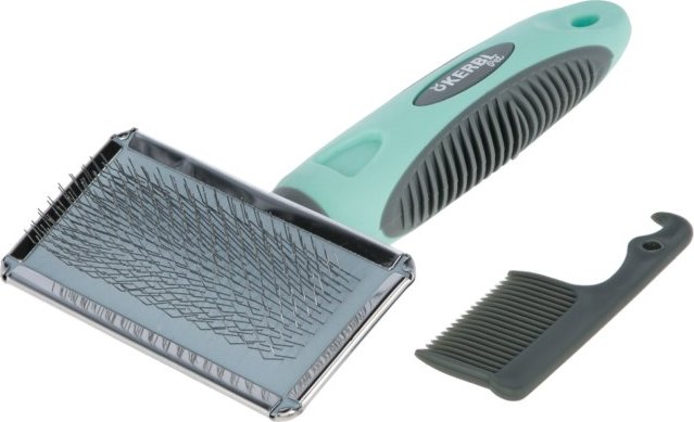 Kerbl Kartáč Soft Slicker na kočky a psy, 16 x 9 cm, drátky