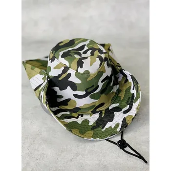 Klobouk Pánský maskáčový klobouk A-31 army zelený a šedý, Velikost - Obvod hlavy 58