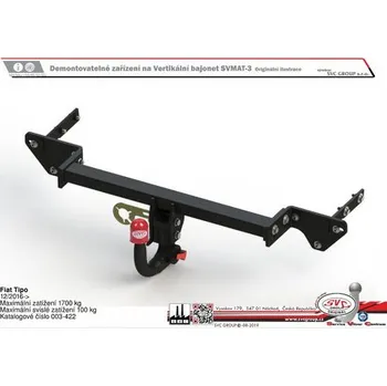 Tažné zařízení Tažné zařízení Fiat Tipo Kombi 12/2016-> SV 003-422, SVC GROUP