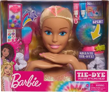 česací hlava Barbie Deluxe Tie-Dye Česací hlava 30 cm