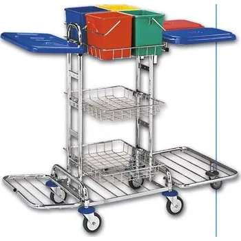 Úklidový vozík EASTMOP KOMBI MIDI III úklidový vozík - 4 kbelíky, 3 držáky pytle