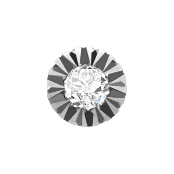 Náušnice Jedna pecková náušnice Lorea, zlato dle volby se zirkonem, 1 ks (půl páru) Materiál šperku: Bílé zlato