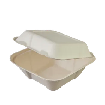 Jednorázové nádobí EcoPack Hamburger box 178x178x75 mm cukrová třtina bal/50 ks