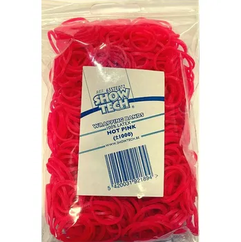 Kosmetika pro psa Show tech gumičky na balíčkování hot pink 1000ks