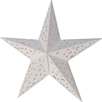Vánoční dekorace Papírová dekorace hvězda 40 cm bílá