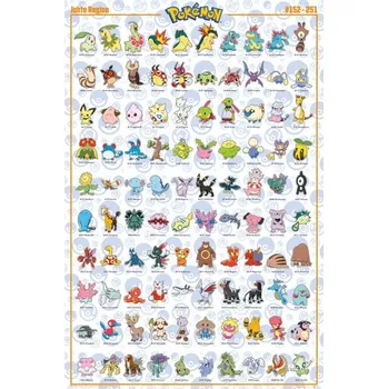 Plakát Pokémon Johto 61 x 91,5 cm Plakát Pokémon Johto 61 x 91,5 cm