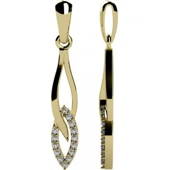 Přívěsek Elegantní přívěsek Emma, zlato se zirkony Materiál šperku: Žluté zlato