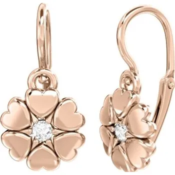 Náušnice Dětské zlaté náušnice Poppy se zirkony Materiál šperku: Růžové zlato, Barevné varianty zirkonů: Čirý zirkon