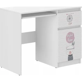 Dětský stůl Dětský psací stůl s medvědem s indiánskou čelenkou 77x50x96 cm