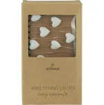 IB Laursen Světelný LED řetěz se 40 srdci a časovačem STILLENAT