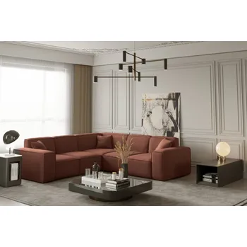 Sedací souprava Rohová sedací souprava Luga - Červená