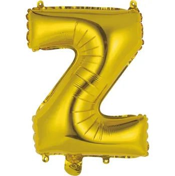 Party dekorace Písmena Z zlaté foliové balónky 33 cm x 25 cm 9909659