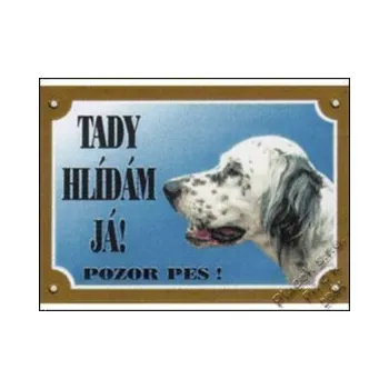 Značení Tabulka Irský setr bílý