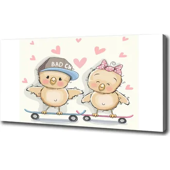 Obraz Foto obraz na plátně Ptáci na skateboartdu