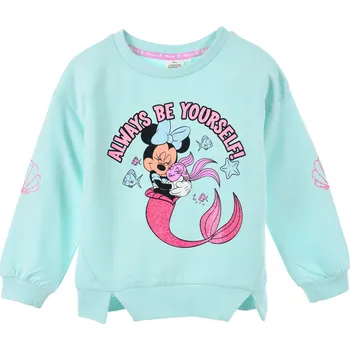 Dívčí mikina Dívčí mikina z BIO bavlny DISNEY MINNIE MERMAID tyrkysová Velikost: 98