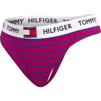 Kalhotky TOMMY HILFIGER DÁMSKÁ TANGA THONG PRINT WINE UW0UW02200 VWU Velikost: XS