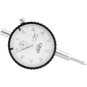 KINEX/K-MET Úchylkoměr číselníkový KINEX 0-10 mm/60 mm/0,01 mm, ČSN&nbsp;EN&nbsp;ISO&nbsp;463, ČSN&nbsp;25&nbsp;1811, ČSN&nbsp;25&nbsp;1816