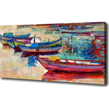 Obraz Foto obraz na plátně Barevné lodičky