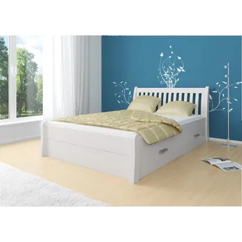 Postel Bílá postel s úložným prostorem Massa - 180x200 cm Rozměr: 180x200