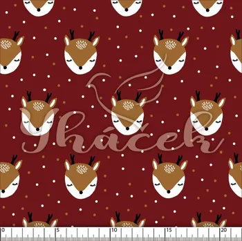 Zakázkový tisk, softshell, kočárkovina... Koloušek a puntíčky na vínové Látky k tisku: Microfirba