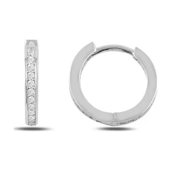 Náušnice Olivie Stříbrné zirkonové kroužky 3477 Ag 925; ≤2,2 g.